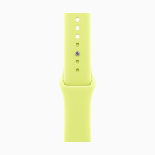 Apple Watch Series 11 46mm, Slate Titanium Case with Sport Band - Neon Yellow