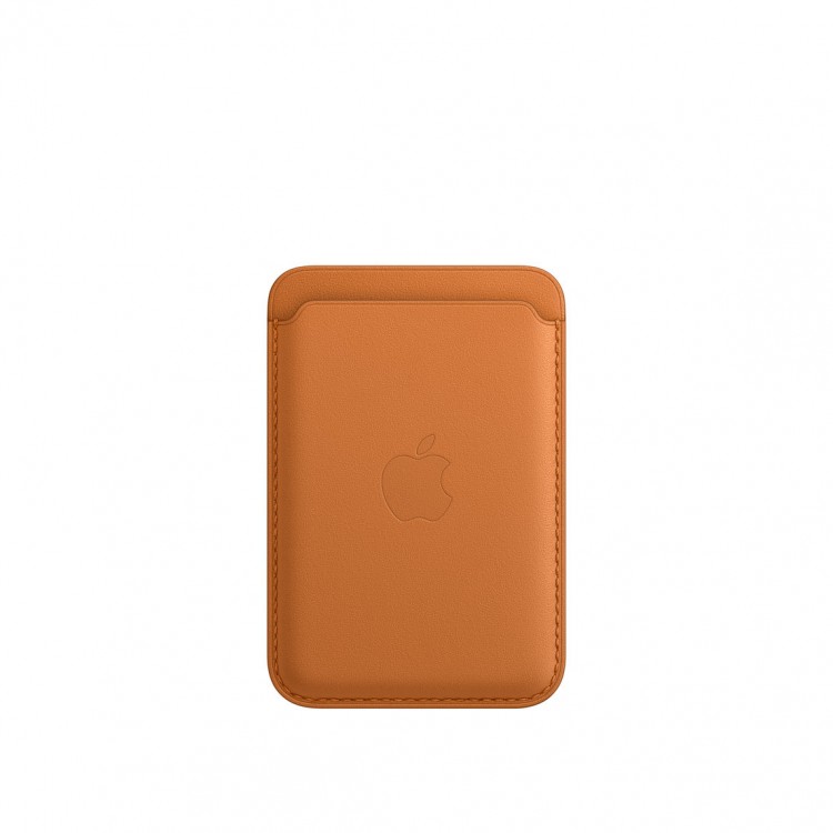 Кожаный кошелек для iPhone с MagSafe - Золотисто-коричневый