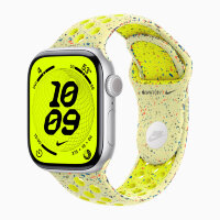 Apple Watch Series 11 42mm, Silver Aluminum Case with Nike Sport Band - Volt Splash