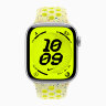 Apple Watch Series 11 42mm, Silver Aluminum Case with Nike Sport Band - Volt Splash