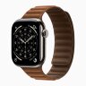 Apple Watch Series 11 42mm, Natural Titanium Case with Magnetic Link - Caramel