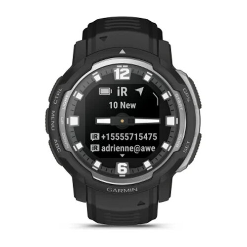 Умные часы Garmin Instinct Crossover 45mm, Standard Edition, Black