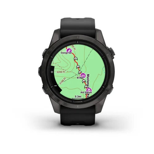 Умные часы Garmin Epix Pro (Gen 2) 42mm, Sapphire Edition,Carbon Gray DLC Titanium, Black Band