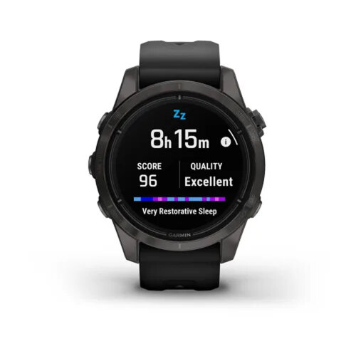 Умные часы Garmin Epix Pro (Gen 2) 42mm, Sapphire Edition,Carbon Gray DLC Titanium, Black Band