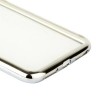 Чехол силиконовый для iPhone 8 и 7 супертонкий с серебристым ободком