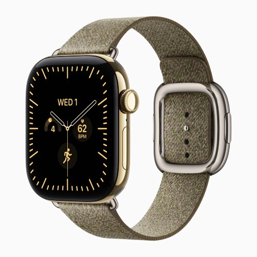 Apple Watch Series 12 42mm, Radiant Gold Titanium Case with Modern Buckle - Sage