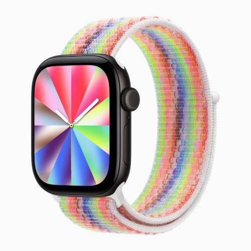 Apple Watch Series 12 42mm, Black Aluminum Case with Sport Loop - Pride Edition
