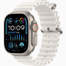 Apple Watch Ultra 3 49mm Titanium Case with White Ocean Band