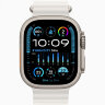 Apple Watch Ultra 3 49mm Titanium Case with White Ocean Band
