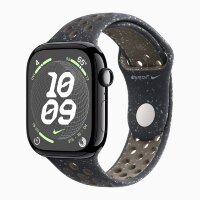 Apple Watch Series 10 46mm, Jet Black Aluminum Case with Nike Sport Band - Midnight Sky