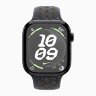 Apple Watch Series 10 46mm, Jet Black Aluminum Case with Nike Sport Band - Midnight Sky