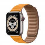 Apple Watch Edition Series 6 Titanium 40mm, кожаный ремешок "золотой апельсин"