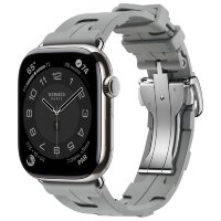 Apple Watch Hermes Series 10 46mm, спортивный ремешок Kilim серый