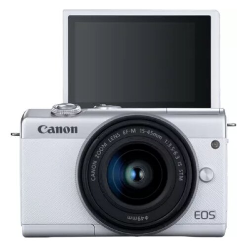Canon EOS M200 Body - White + EF-M 15-45mm Silver