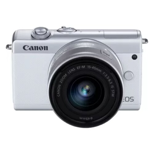 Canon EOS M200 Body - White + EF-M 15-45mm Silver