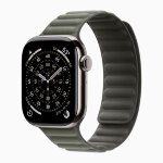 Apple Watch Series 11 42mm, Natural Titanium Case with Magnetic Link - Sage Gray