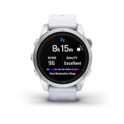 Умные часы Garmin Epix Pro (Gen 2) 42mm, Standard Edition, Silver, Whitestone Band