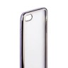 Чехол силиконовый для iPhone 8 и 7 супертонкий с графитовым ободком