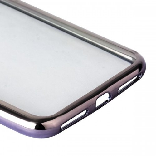 Чехол силиконовый для iPhone 8 и 7 супертонкий с графитовым ободком