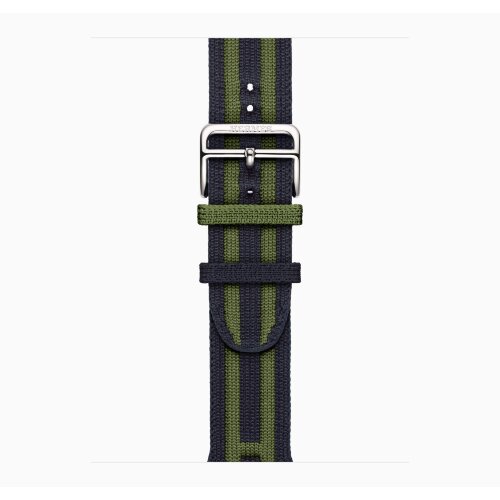Apple Watch Hermes Series 12 42mm, трикотажный ремешок Rocabar Club сине-зеленый