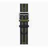 Apple Watch Hermes Series 12 42mm, трикотажный ремешок Rocabar Club сине-зеленый