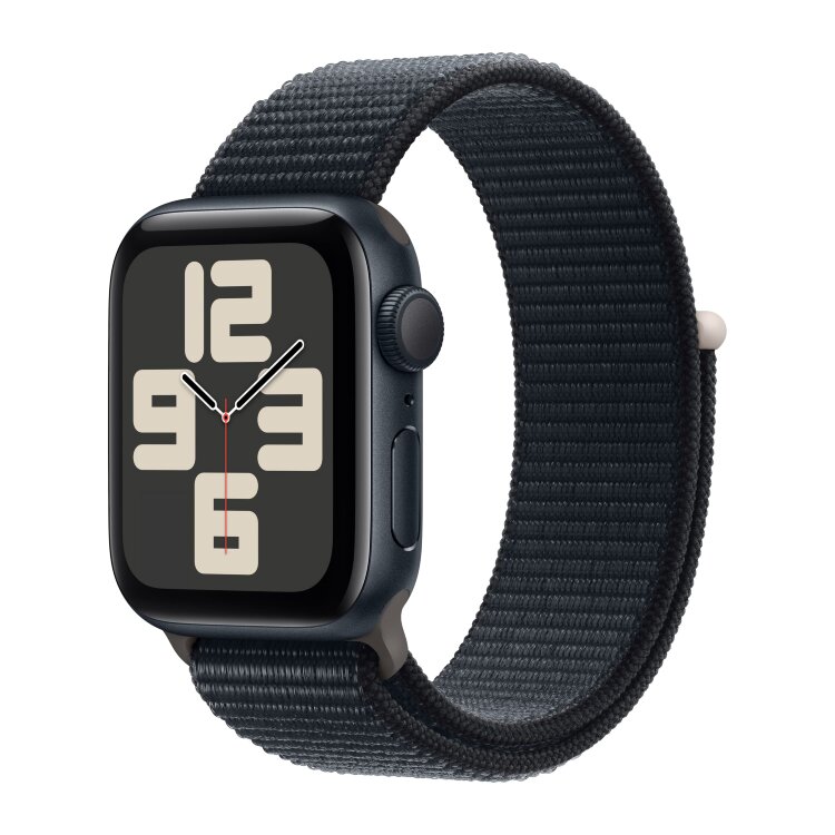Apple Watch SE 2023 Aluminum Starlight 40mm Midnight Sport loop