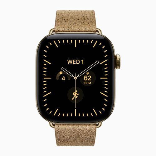 Apple Watch Series 12 42mm, Radiant Gold Titanium Case with Modern Buckle - Camel