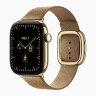 Apple Watch Series 12 42mm, Radiant Gold Titanium Case with Modern Buckle - Camel