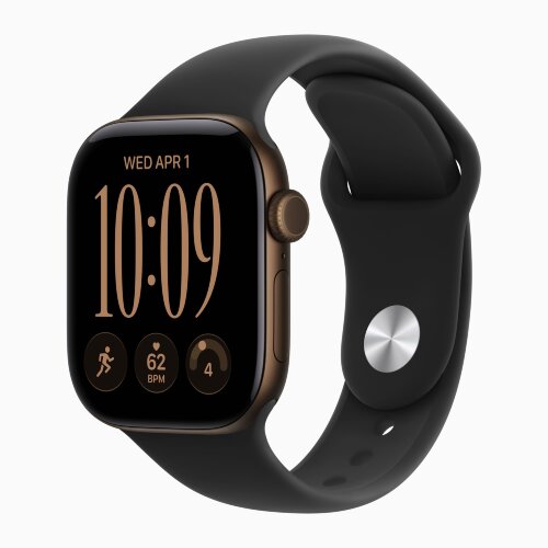 Apple Watch Series 12 42mm, Dark Bronze Aluminum Case with Sport Band - Black