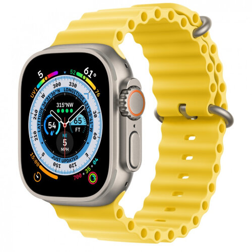 Apple Watch Ultra 3 49mm Titanium Case with Yellow Ocean Band
