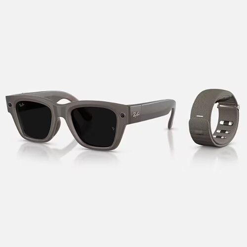 Meta Ray-Ban Display Transitions (песочный полированный /  серый фотохром)