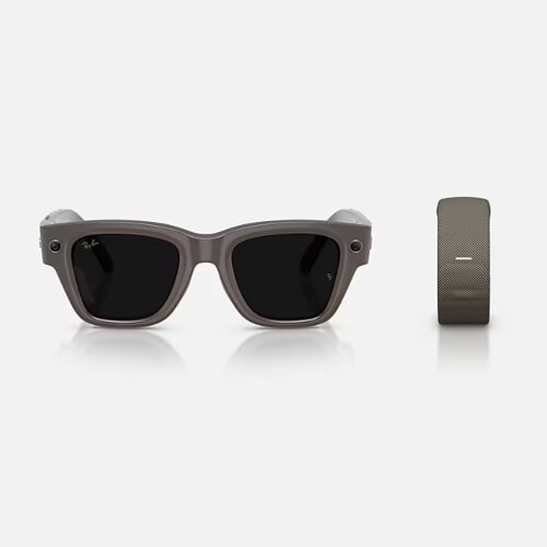 Meta Ray-Ban Display Transitions (песочный полированный /  серый фотохром)