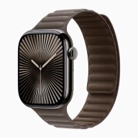 Apple Watch Series 10 46mm, Slate Stainless Steel Case with Magnetic Link - Dark Taupe