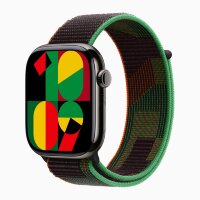 Apple Watch Series 10 42mm, Slate Titanium Case with Sport Loop - Black Unity