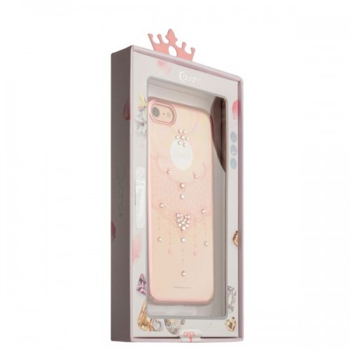Чехол-накладка KAVARO для iPhone 8 и 7 со стразами Swarovski - розовый (Грация)