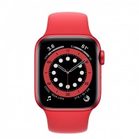 Apple Watch Series 6 40 мм, GPS + Cellular, красный алюминий, красный спортивный ремешок
