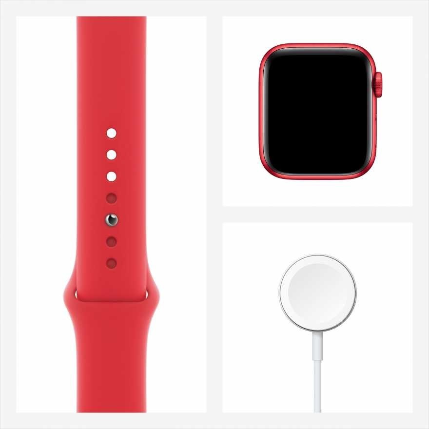 Купить Watch Series 6 Red Aluminum 40mm lte красный ремешок