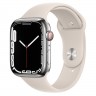 Apple Watch Series 7 41 мм, Стальные серебристого цвета, спортивный ремешок «Сияющая звезда»