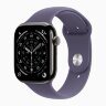 Apple Watch Series 11 46mm, Slate Titanium Case with Sport Band - Purple Fog