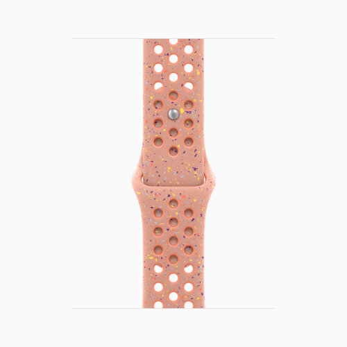 Apple Watch Series 11 46mm, Silver Aluminum Case with Nike Sport Band - Alpenglow Pink