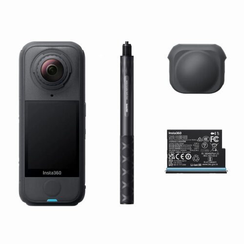Лёгкая экшн-камера 360 Insta360 X4 Air Black Snowboard Bundle