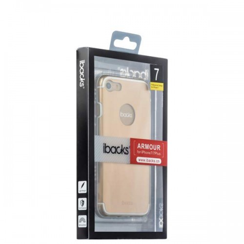 Накладка металлическая iBacks Premium для iPhone 8 и 7 - Essence Gold Золототистая