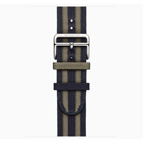 Apple Watch Hermes Series 12 46mm, трикотажный ремешок Rocabar Club сине-серый