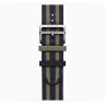 Apple Watch Hermes Series 12 46mm, трикотажный ремешок Rocabar Club сине-серый