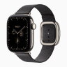 Apple Watch Series 12 42mm, Natural Titanium Case with Modern Buckle - Navy Blue