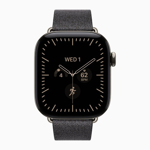 Apple Watch Series 12 42mm, Natural Titanium Case with Modern Buckle - Navy Blue