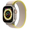 Apple Watch Ultra 3 49mm Titanium Case with Yellow/Beige Trail Loop (M/L)