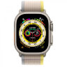 Apple Watch Ultra 3 49mm Titanium Case with Yellow/Beige Trail Loop (M/L)