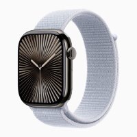 Apple Watch Series 10 42mm, Slate Titanium Case with Sport Loop - Blue Cloud