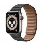 Apple Watch Edition Series 6 Titanium 40mm, черный кожаный ремешок
